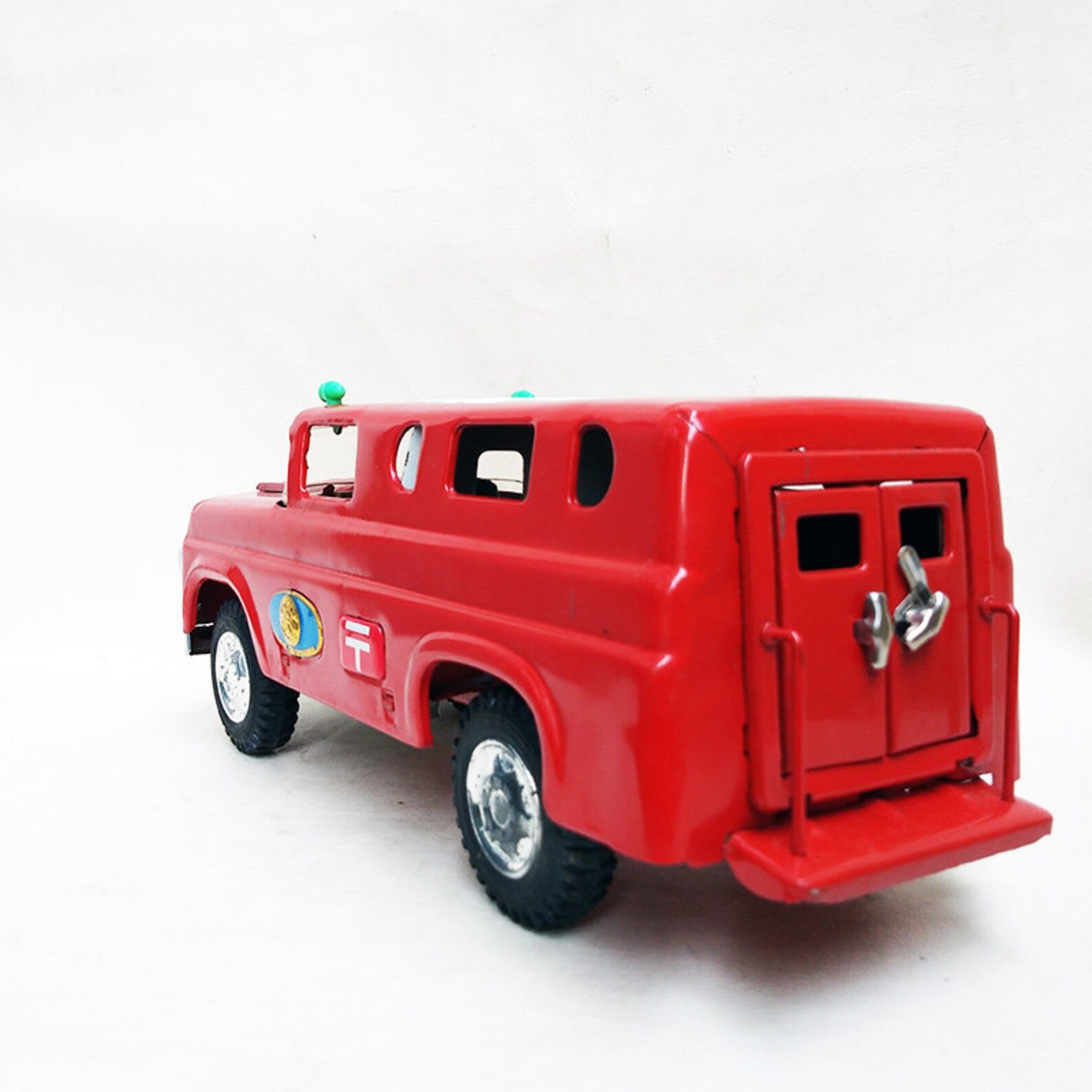 Vintage Tin Toy Mail Truck Marusan Bulldog Ford Japan Friction Etsy
