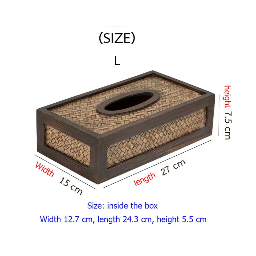 Handcrafted Bamboo Tissue Box - Eco-friendly Woven Bamboo