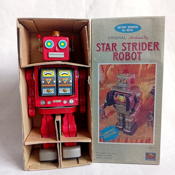 Nos Star Strider Tin Robot (Red)Horikawa Japan