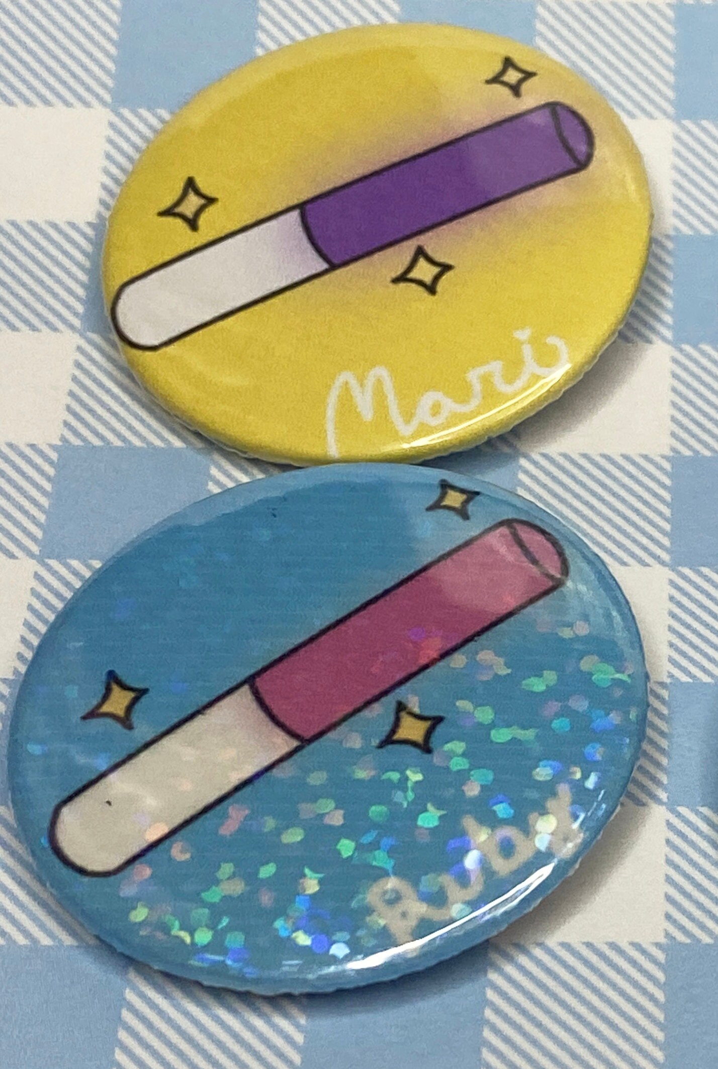 Custom Idol Penlight Buttons Love Live Aikatsu Idolmster Etsy UK