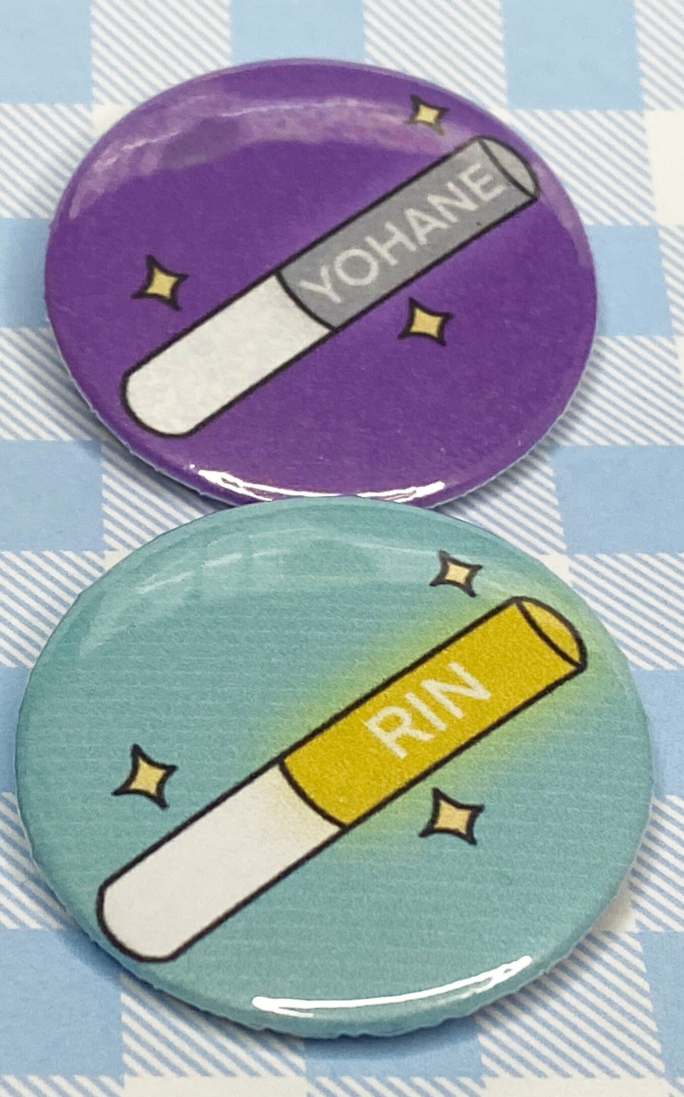 Custom Idol Penlight Buttons Love Live Aikatsu Idolmster Etsy UK