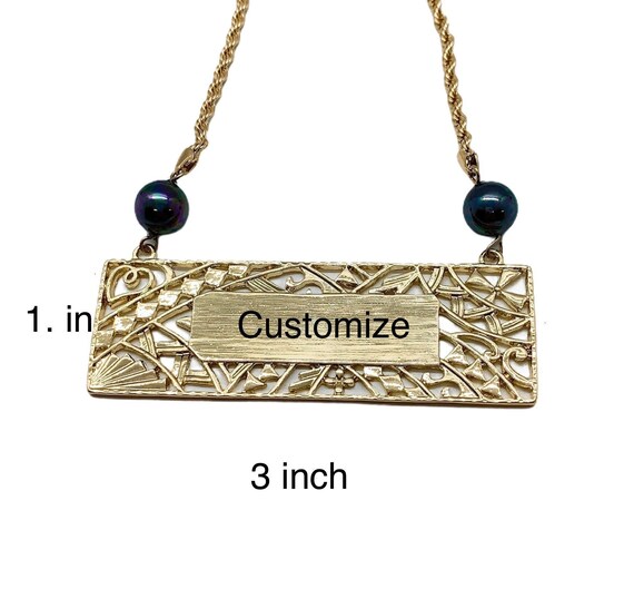 Hawaiian Jewelry Tribal Personalized Engraved Enamel Customize Name