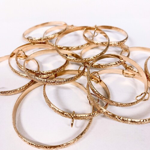 4MM Hawaiian 14kt Gold Filled Kids Bangle Size 5 to 6 1/2 Etsy