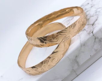 10MM Hawaiian Hamilton Gold Bangle