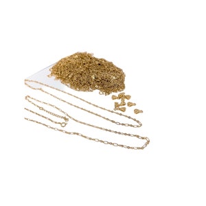 Hamilton Gold Necklace Hollow Figaro Chain (20in, 18in, 16in with 2in Extension) and Bail