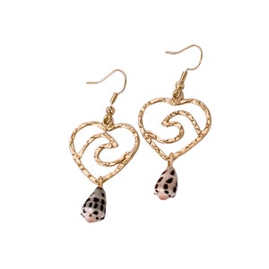 Hebrew cone shell earring Hamilton gold