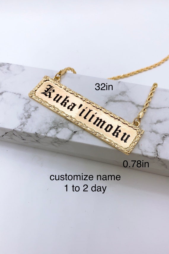 DAR Rope Nameplate Necklace – DAR Custom Jewelry
