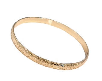 5MM Hawaiian Hamilton Gold Bangle