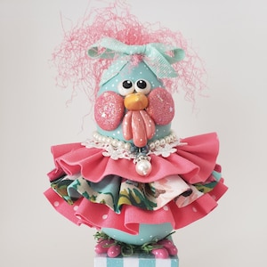 Handmade Whimsical Chicken Figurine