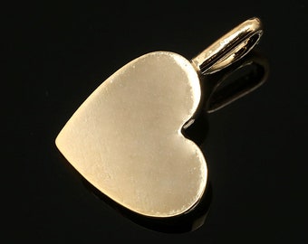 Dijes de corazón pequeños de 10 mm chapados en oro auténtico, colgantes de corazón diminutos, para la fabricación de joyas [M1970-2PCS/20PCS]