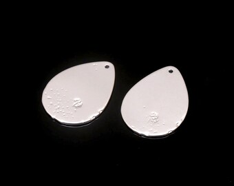 CH3149-2pcs-Gold Plated-30mm Hammered Round Pendant-Necklace Earrings Making Supply