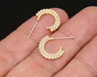 CE1010-10pairs-Gold Plated-27*26mm Bold Heart Lever Back Earrings-3mm Thickness Hoops-Nickel free