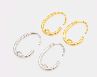 Gancho para oreja martillado, pendiente martillado, pendientes con gancho de huevo, ganchos para oreja curvos [M1837-1 par/10 pares]