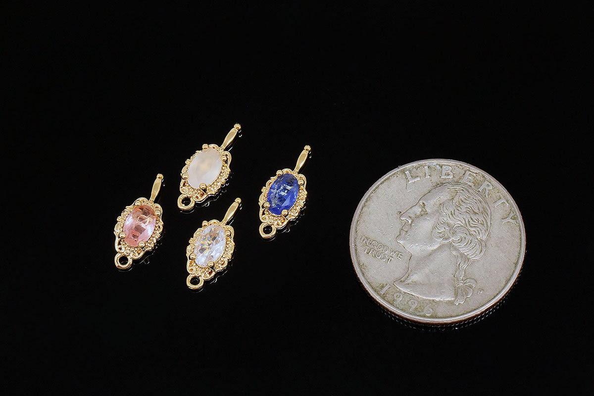 K1064-2ea/20ea-gold Plated-15*6.5mm Tiny CZ Hand Mirror K1064-2ea/20ea-gold Plated-15*6.5mm Tiny CZ Hand Mirror