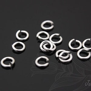 B683-10Gram/100Gram, Matt Rhodium Plated 0.6*2mm Jump Ring, Open Link, Wholesale Jewelry Finding, Jewelry Supplies, Wholesale Charm