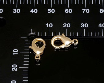 B333-100pcs- Gold Plated-15*8mm Lobster Clasps-Clasp Pendant-Basic Component