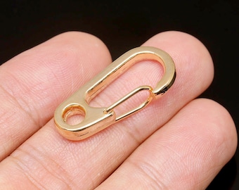 Colgante con cierre chapado en oro auténtico de 16 quilates, 31*14,4 mm, sin níquel [K1039-2PCS/20PCS]