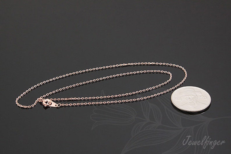 B628 1ea/20ea/200ea 235S4DC Chain Necklace /pink Gold Plated Wholesale
