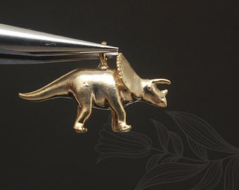 M1595-20pcs-Matt Gold Plated-Triceratops