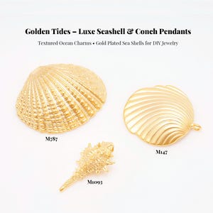 M147,M787,M1093-2PCS/20PCS, Matt Gold Plated Ocean Charms, Shell Charms, Conch Charms, Sea Pendant, Jewelry Making Supplies