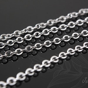 A001-1m/20m/200m, Ternary Alloy Plated 235SF Chain, Layerd Necklace, Wholesale Necklace, Necklace Making Supplies, Long Lasting, Nickel Free