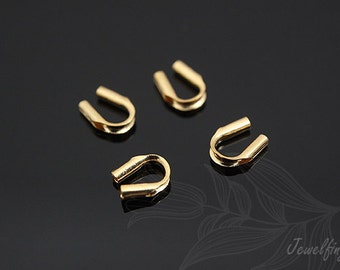 K1066- 100pcs-Gold Plated Wire Guardians