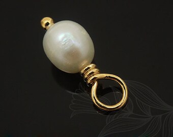 G577-10pcs-Gold Plated-Water pearl