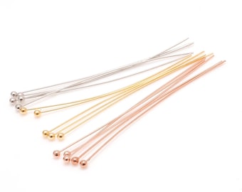 0.5*50mm Brass Ball Head Pins, W 2mm Ball, Soft Type [B494,B315,B474-5Gram/50Gram]
