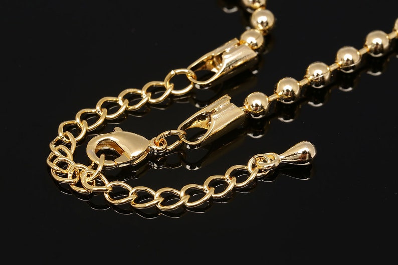 B641 1ea/20ea/100ea 3.2mm Round Ball Chain/ 43.18cm5cm extension Chain