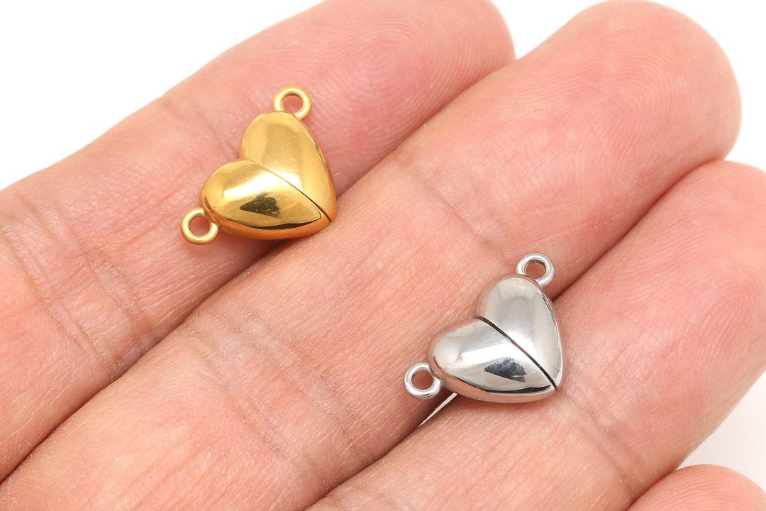 16.5*10.2 Mm Surgical Steel Heart Magnetic Clasp, Heart Magnet