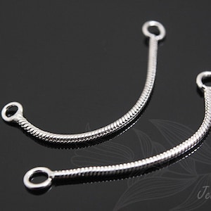 K650-2ea/20ea- Sterling silver Chain connector,Rhodium Plated,silver findings,Wholesale jewelry findings