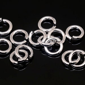 B572-10Gram/100Gram, Real Rhodium Plated 1.2*4mm Jump Ring, Open Link, Jewelry Findings