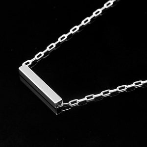 S1364-6ea/60ea-Rhodium Plated-20*3mm Metal Tube Beads, Stamping Blanks Bar, Square Pipe Charms