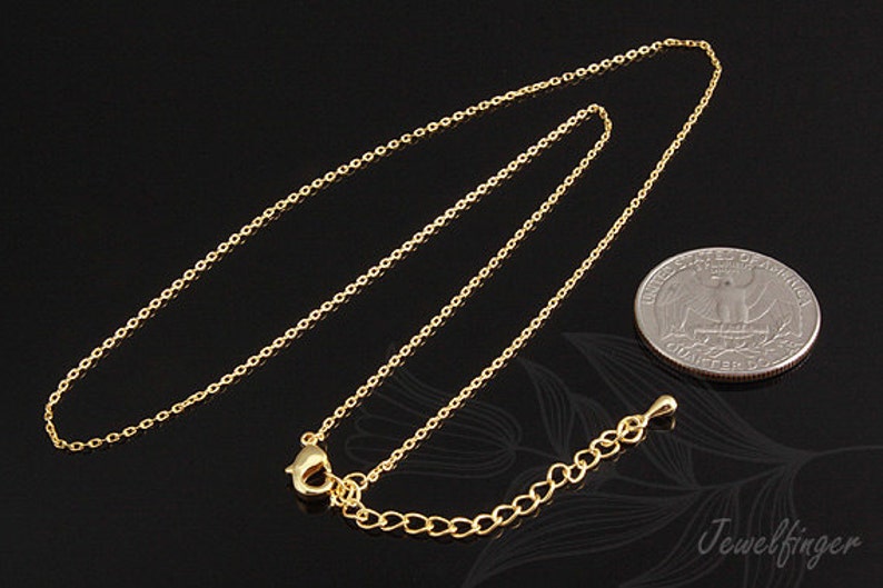 B614 1ea/20ea/200ea 230S 4DC Chain Necklace /gold Plated Readymade