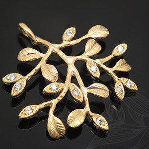 E989-2ea/20ea-Matt Gold Plated-Cubic Tree Pendant-jewelry making, wholesale jewelry finding, jewelry supplies, wholesale Pendant