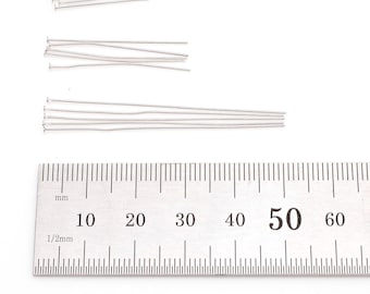 Pasador de cabeza de latón chapado en rodio, pasadores en T, 0,5*20 mm, 0,5*30 mm, 0,5*50 mm, tipo duro [B076, B005, B008 - Tipo duro - 5 gramos/50 gramos]