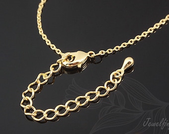 B203-235S 4DC-20pcs-Gold Plated-Chain-42+5cm, Readymade necklace, Layerd necklace,wholesale necklace, Jewelry findings,Ready to wear