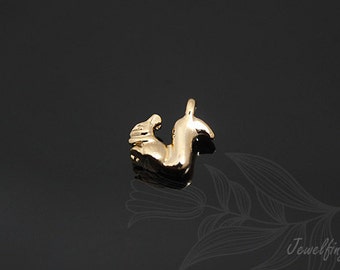 M573-2ea/20eas-Gold Plated-2.5*7.2mm Squirrel Metal Charms, Small Ground Squirrel, Animal Pendant, jewelry making, wholesale jewelry finding