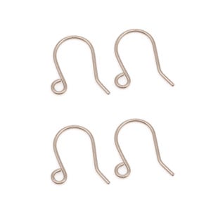 Fili auricolari in titanio, gancio francese ipoallergenico, senza nichel [B253-10 paia/100 paia]