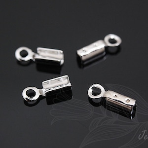 B386-20ea/400ea, Ternary Alloy Plated 1mm Crimp Cord Ends Tip