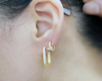 CH0094-1pair/10pairs-Gold Plated-10.5mm Special Cubic Lever Back Earrings-Nickel free, Wholesale jewelry findings