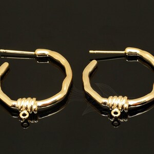 S1339-1pair/10pairs-Gold Plated-25*28mm Hoop Earrings, Brass Hoop Earrings, wholesale jewelry finding, wholesale Earrings