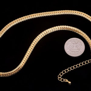 R073-20pcs-D110 YLH Chain Necklace-41cmExtender 5cm Gold Plated E-coat Anti Tarnish Unique Handmade Necklace image 4