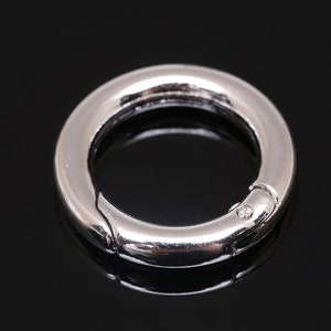 B621-2ea/20ea, Ternary Alloy Plated 20mm Necklace Clasp, Round Spring Gate Ring, Lock Finding, Wholesale Jewelry Finding, Wholesale Clasp