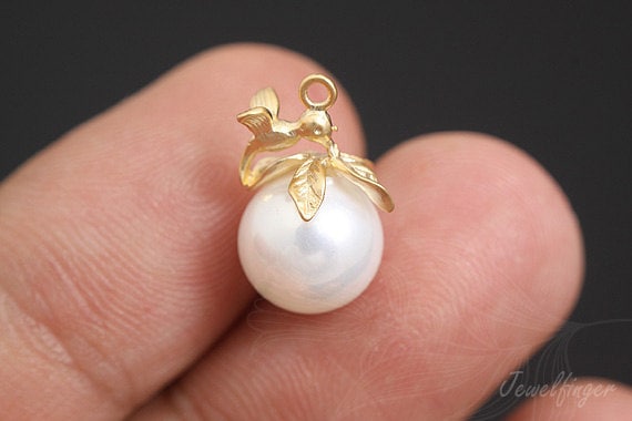 K847-2ea/20ea, Matt Gold Plated 10.5mm, Hummingbird Bead Cap, For Half Drilled Beads Bead Cap, Wholesale Jewelry Findings, Jewelry Making