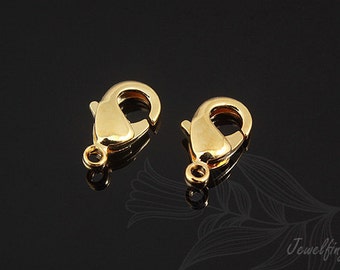 B365-100pcs-Gold Plated Robster Clasp-Lock Finding-Metal Lobster Clasp For Jewelry Finding