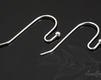 B197 -100 pairs-Ternary Alloy Plated-2mm Ball Earwires-French Hook Ear Wire-French wire hook-Nickel free