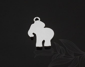 M1481-20pcs-Rhodium Plated-elephant