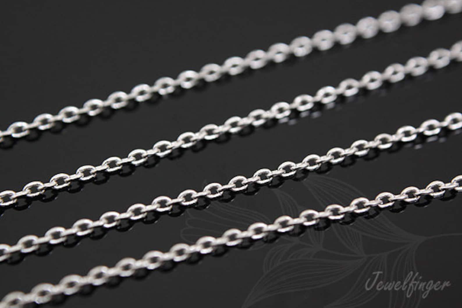 6. Цепь 1 мм. Цепочка для декора. Украшения со стразовой цепочкой. Цепь kmc z410.