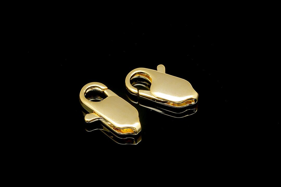 16K Real Gold Plated 14*8mm Lobster Claw Clasp, Lock Finding [B297 ...
